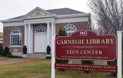The Greater Patchogue Historical Society Museum is located in the second floor of the Patchogue-Medford Carnegie Library.